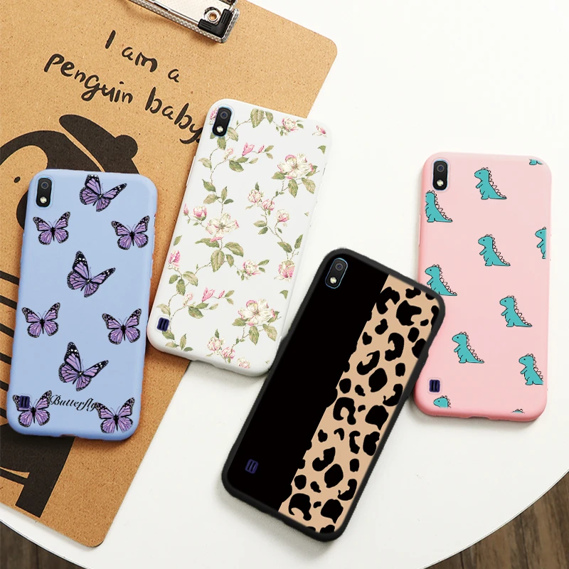 cute samsung phone case For Samsung A10 Case 6.2" Protective Coque Soft Silicone Phone Cases For Samsung Galaxy A10 A 10 Flowers Butterfly Fundas Cover samsung silicone case