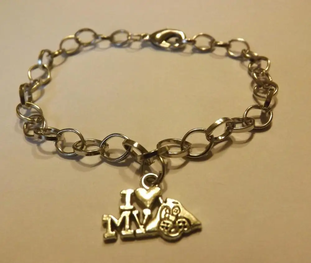 Винтажные серебряные браслеты Амулеты I Love My Dog из нержавеющей стали на ногу