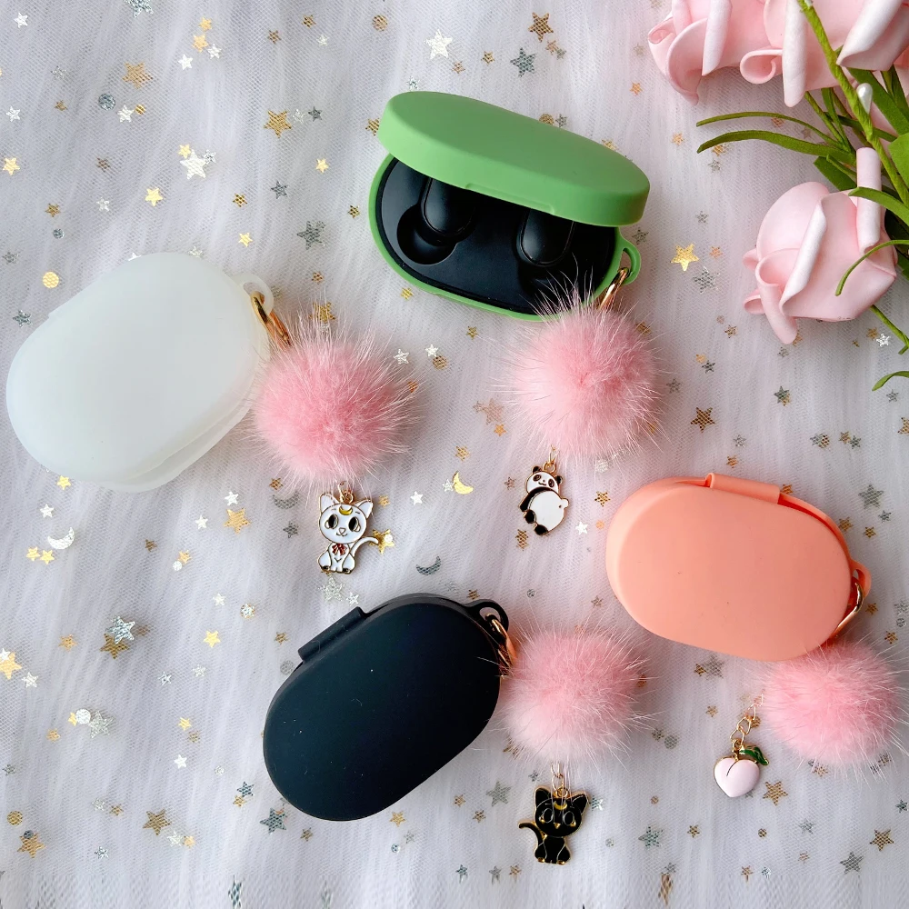 

Cute Panda Cat Silicone Cover for Xiaomi MI Redmi AirDots Case for Air Dots Wireless Bluetooth Earphone Case Headphone Box Shell