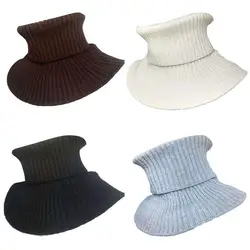Fake Collar Turtleneck Men Knitted False Collar Windproof Elastic Shirt Detachable Collar Scarf Detachable Collar