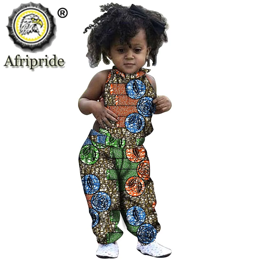 

African Children Clothing Boy Jumpsuits Sleeveless Wax Print Ankara Dashiki 100% Cotton Outfits for Party AFRIPRIDE S204013
