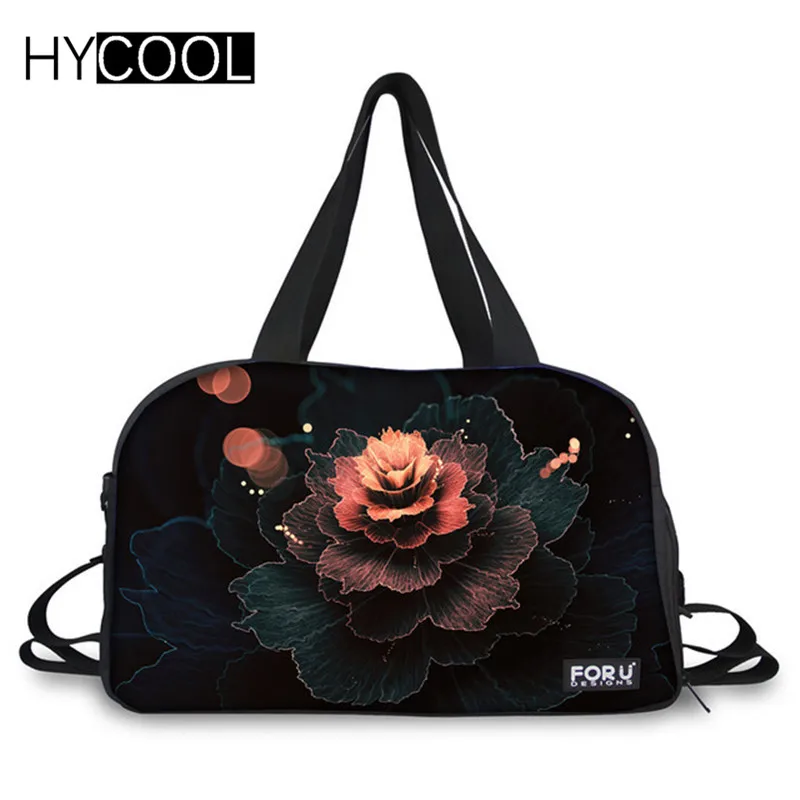 HYCOOL, спортивные сумки для фитнеса, женские коврики для йоги, сумка на плечо, Винтажный дизайн с цветами, сумка для тренировок в тренажерном зале, большая сумка-тоут, прочная сумка