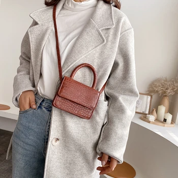 

Alligator Pattern Leather Crossbody Bags For Women 2020 Luxury Handbags Women Bags Designer Mini Lipstick Shoulder Messenger Bag