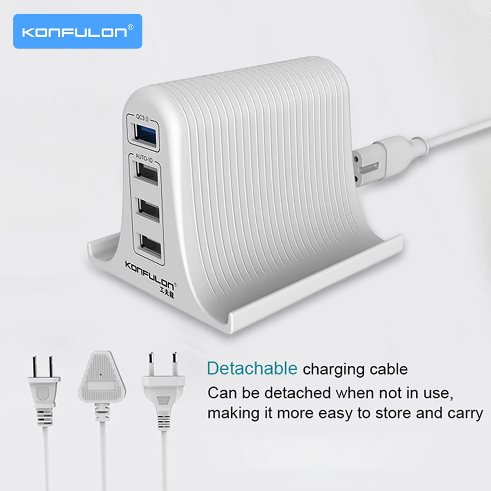 Muti USB мобильный телефон зарядное устройство 4USB Быстрая зарядка 3 0 30 Вт 3A EU US UK