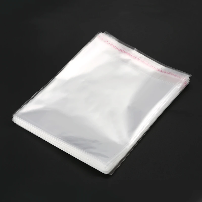 New-100PCS прозрачные герметичные Самоклеющиеся пластиковые пакеты 16x20 см