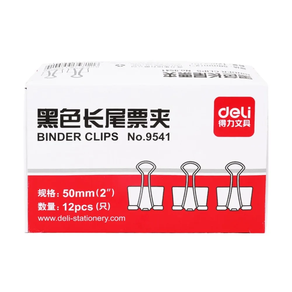 12pcs/lot Practical Black Metal Portable Clamp Clips Long Tail Clips Solid Tickets Clips Accessory Elliot folder Power clip
