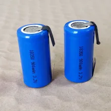 1-10 шт 3,7 в 18350 перезаряжаемая литий-ионная батарея 900 мАч ICR18350 высокодренажная литий-ионная батарея с паяльными вкладками