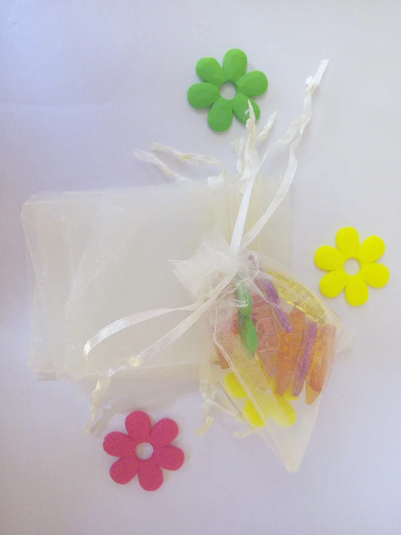 17*23 см 100 шт Бежевая Сумка из органзы сумка для упаковки ювелирных изделий пакеты для чая/подарка/еды/конфет маленький прозрачный мешок пряжа мешок