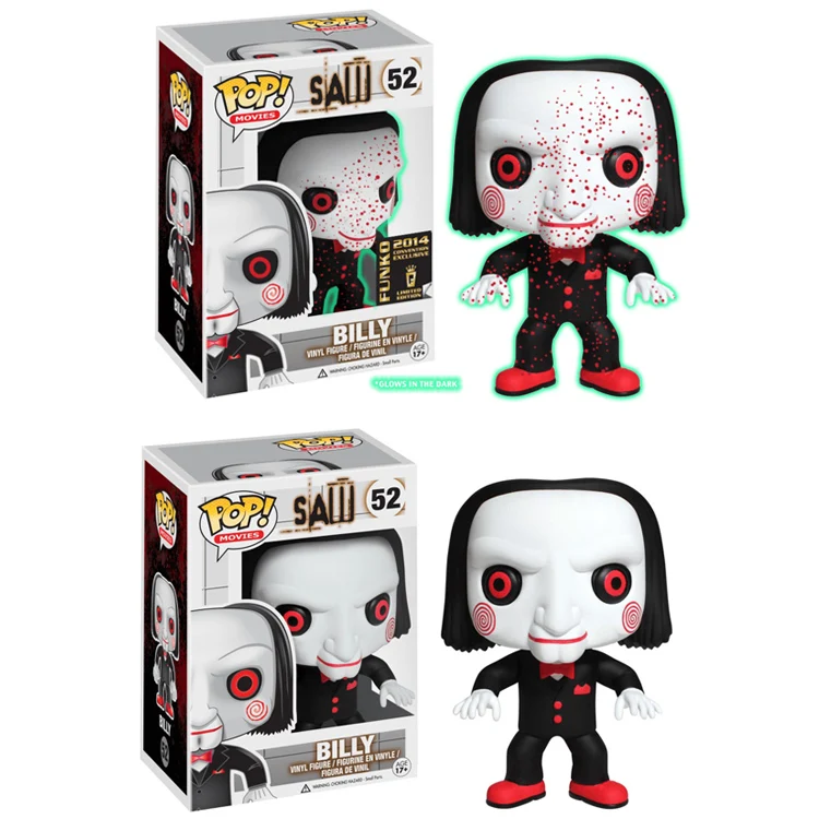 Funko Pop фильмы серия пила Билли #52 Хэллоуин эксклюзивные виниловые экшн-фигурки
