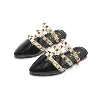 

Girls Rivet Diamond Sandals Pearl Glitter Shining Rhinestone Girls Shoes Kids Gladiator Sandals with Sweet Princess Child Shoes