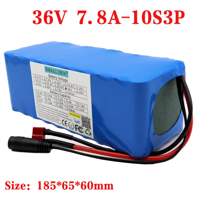 36v 6ah 10ah 12ah 15ah 18650 Lithium Battery Pack 10s 500w High Power Dc 42v  Electric Bicycle Scooter Tricycle Ebike Battery Bms - Rechargeable Batteries  - AliExpress