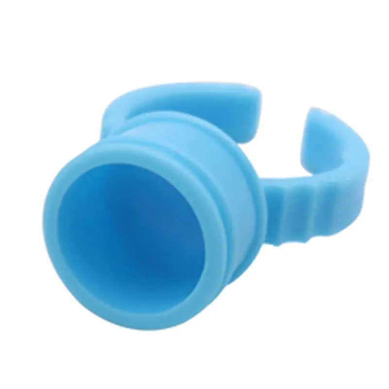 100pcs Disposable Tattoo Pigment Holder Ring Eyelashes Extension Adhesive Glue Holder Palette HOT
