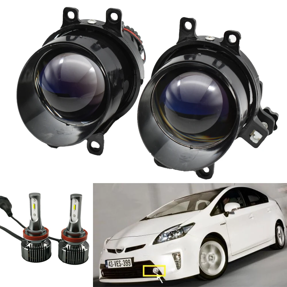 1pair Bixenon Projector Lens Fog Lamp Driving Light Led Bulb H11 For