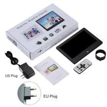 " светодиодный цифровой фоторамка с пультом дистанционного управления Detchable Bracket 1024*600 HD экран Настольный альбом дисплей изображение MP4 видео