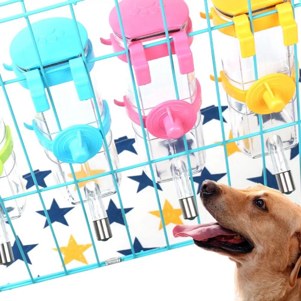 500 мл портативная собака для питья воды питьевой фонтаны устройство автоматически можно подвесить легко переносить миска для животных принадлежности