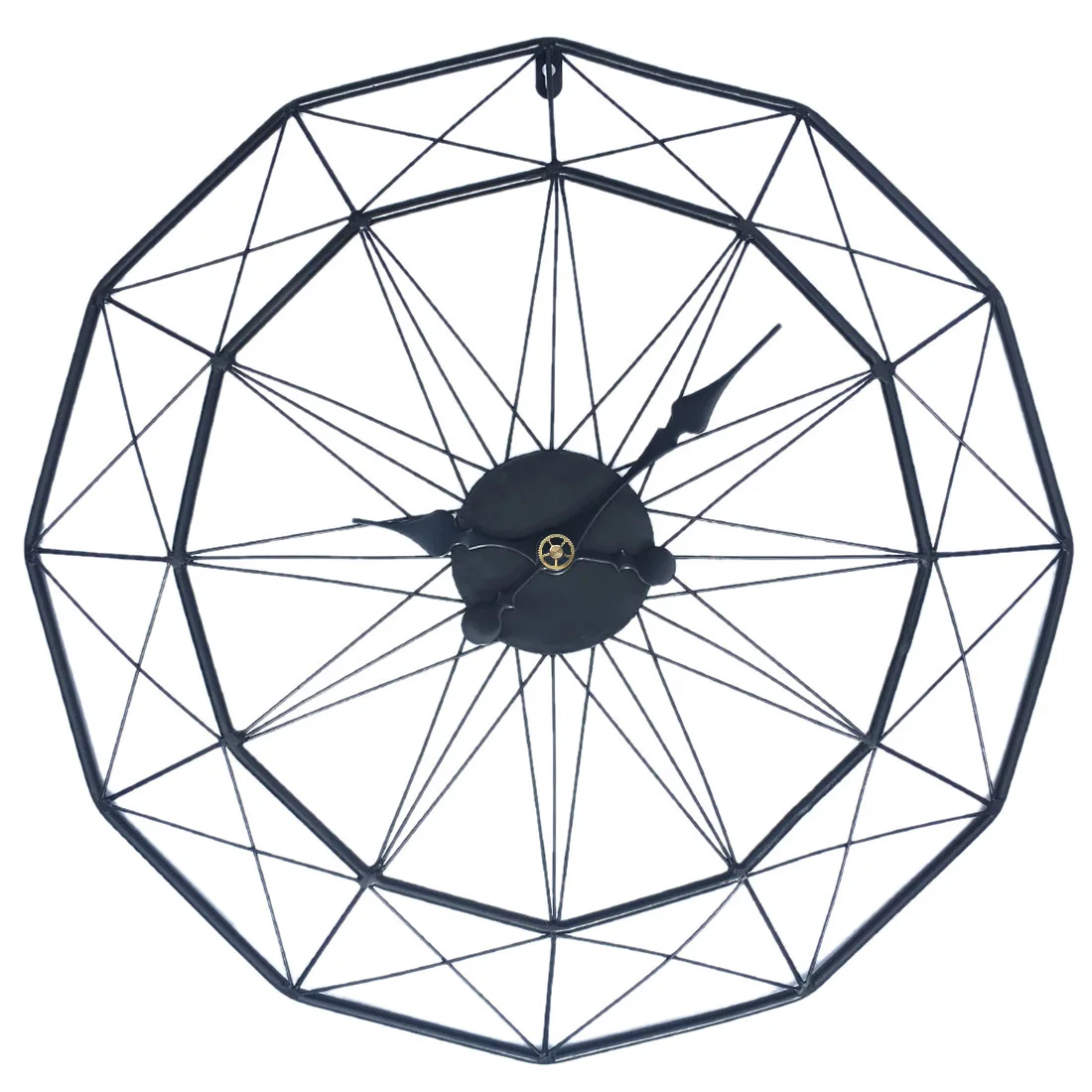 

60cm Retro Type Wrought Iron Art Silent Wall Clock For Home Decor Wall Clock Quartz Modern Design Gifts 2020 - Silver Black Gold