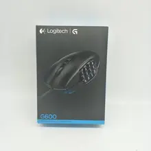 Проводная игровая мышь logitech G600 MMO, игровая мышь для ноутбука, ПК, геймера, 8200 dpi, оптическая оригинальная 17 программируемых кнопок, официальный тест агентства