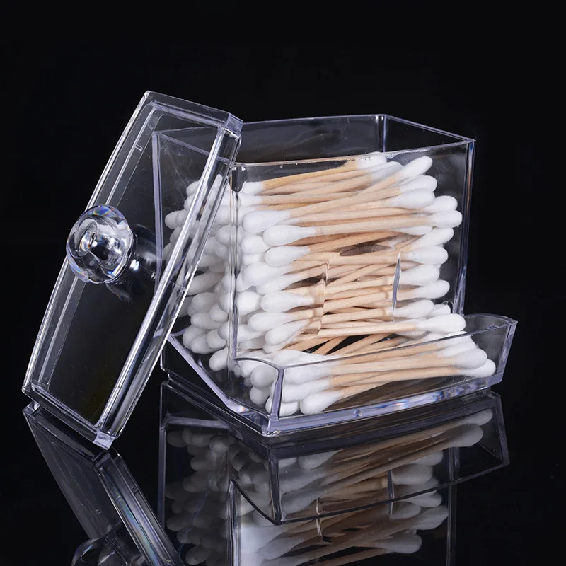 

Plastic Swab Box Jewlery Box Storage Box Crystal Swab Box Transparent Swab Box