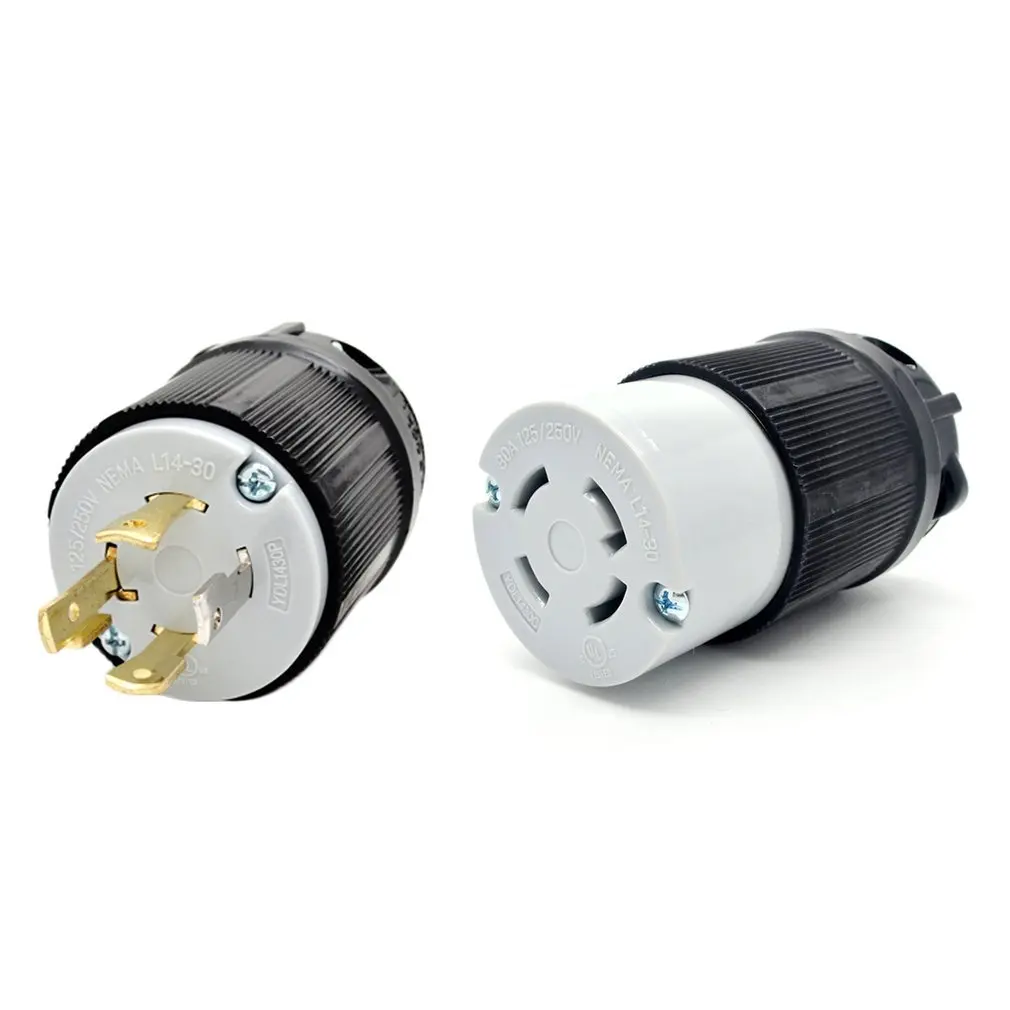 NEMA L14-20 L14-30 разъем генератора+ гнездо 4 зубец запирающий разъем 20A или 30A 125 в 250 В удлинитель с штекерными и женскими концами