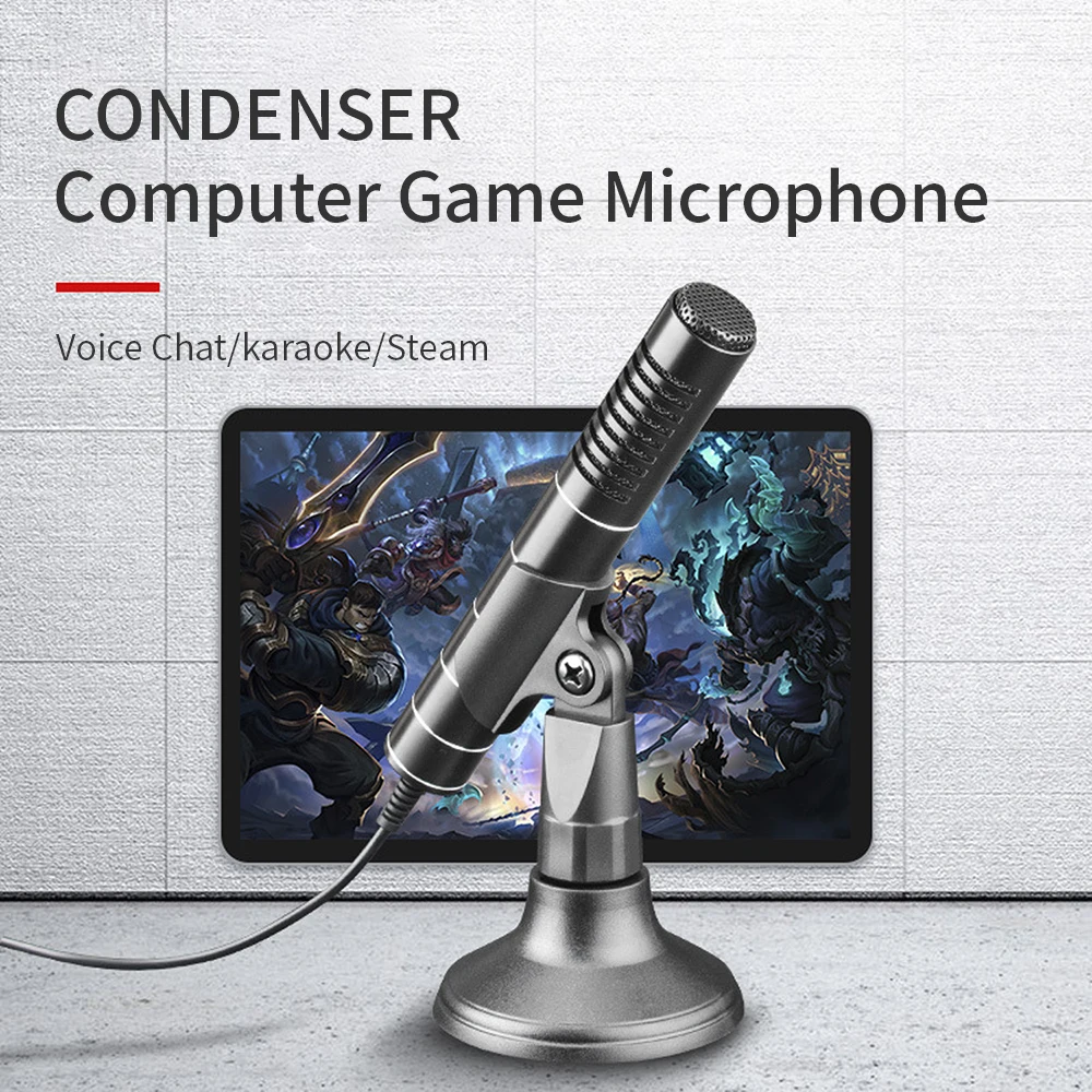 

Professional Gaming Microphone for Computer Recording 3m Wired Condenser Microphone for PC Youtube Streaming studio Microphones