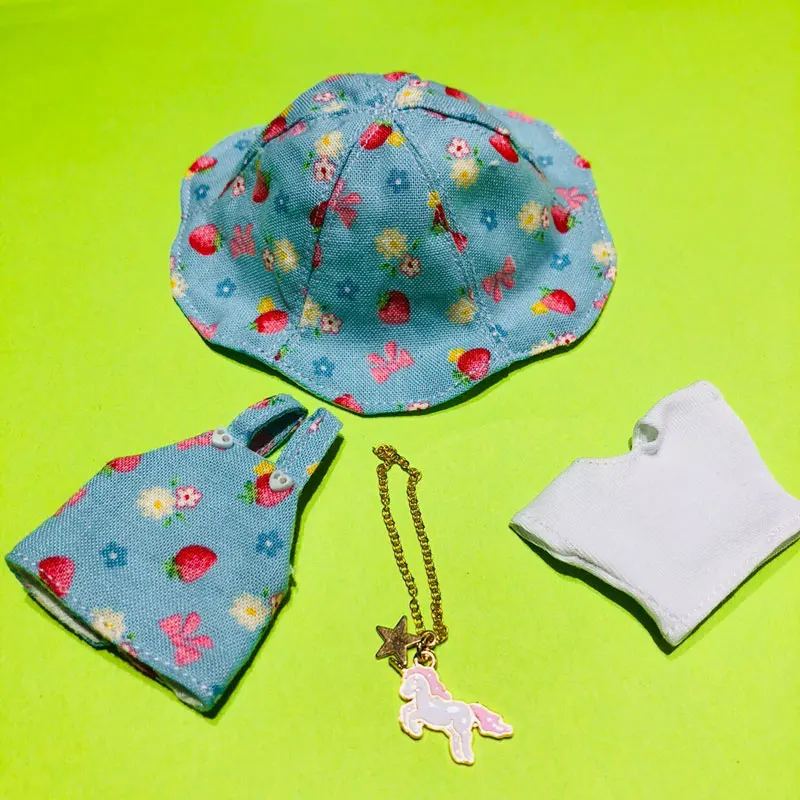 Ob11 комплект для малыша шляпа от солнца и юбка комплект 1/12 BJD кукла комплект одежды GSC плотная Молли аксессуары для кукольной одежды