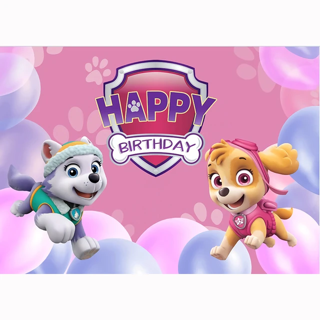 Fondo personalizado con nombre de la patrulla canina para niño, decoración  de fondo para fiesta de cumpleaños, cartel de cachorro, estudio fotográfico  - AliExpress