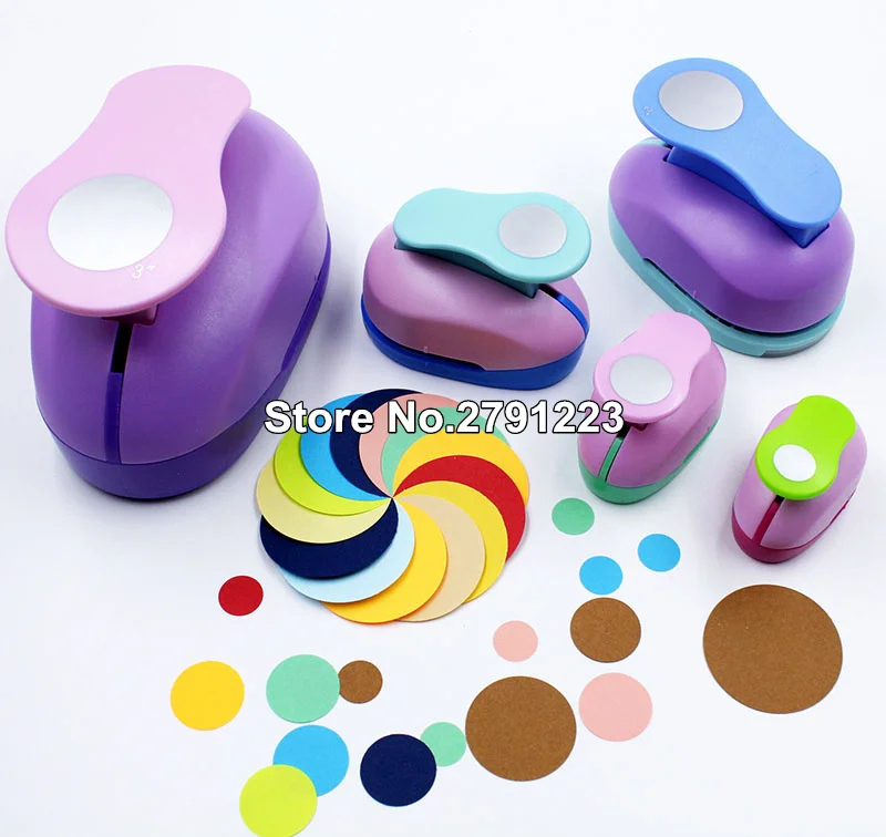 Free Shipping 6mm-75mm Circle shape craft punch cortador de papel de scrapbook paper foam school manual DIY Round hole punches