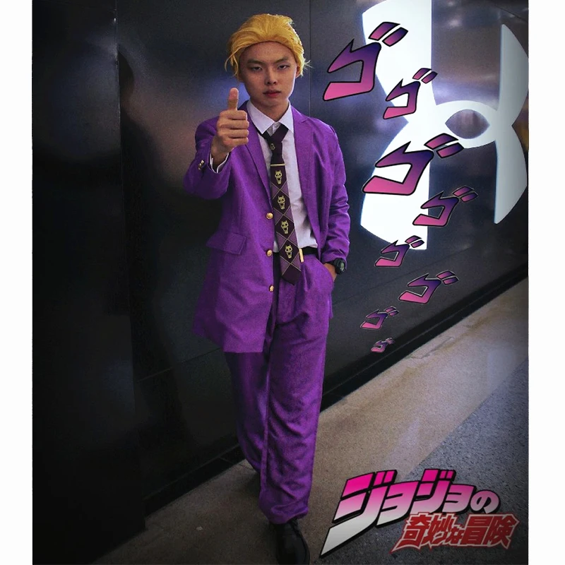 Аниме JOJO JoJo странные приключения 4 Кира Yoshikage Косплей Костюм для Хэллоуин