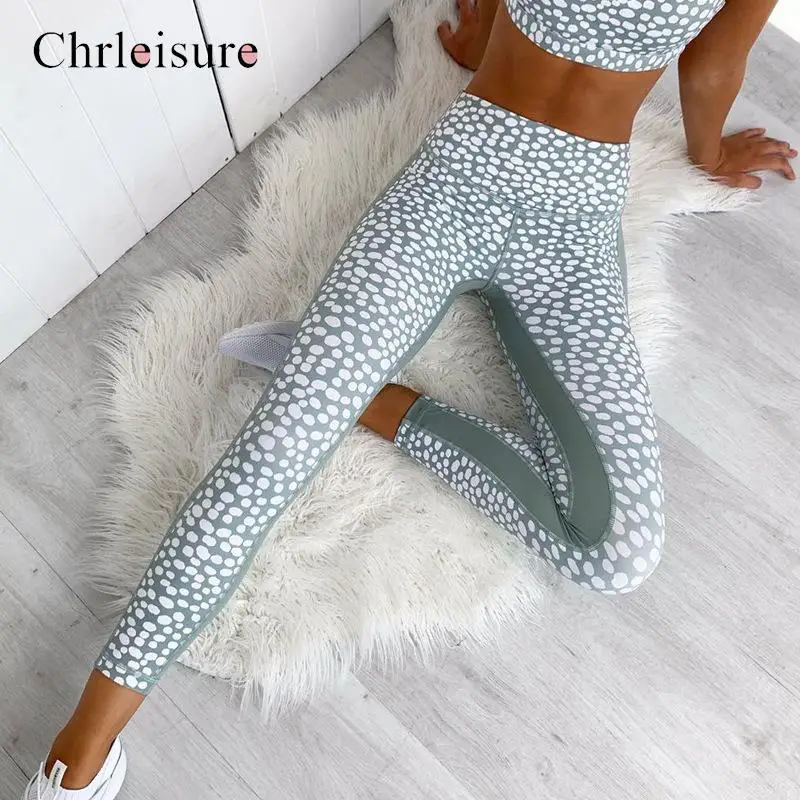 Женские леггинсы Chrleisure с принтом модные женские брюки высокой талией Леггинсы