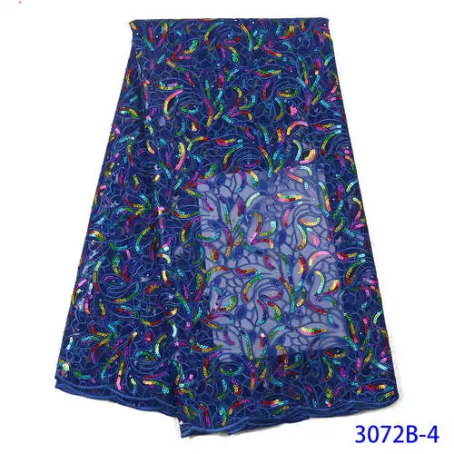 picture 4 NIAI эксклюзивная настоящая французская кружевная ткань Корея Тюль африканская органза кружевная ткань мягкая уникальная блестящая нигерийская одежда XY3072B-6 - Цвет: picture 4