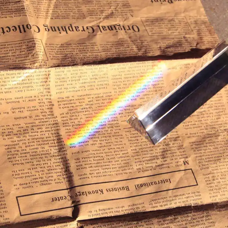 Fotografia prisma triangular para fotos sem suporte 30x30x150mm filtro de efeitos de vidro de cristal arco-íris para fotografia de estúdio