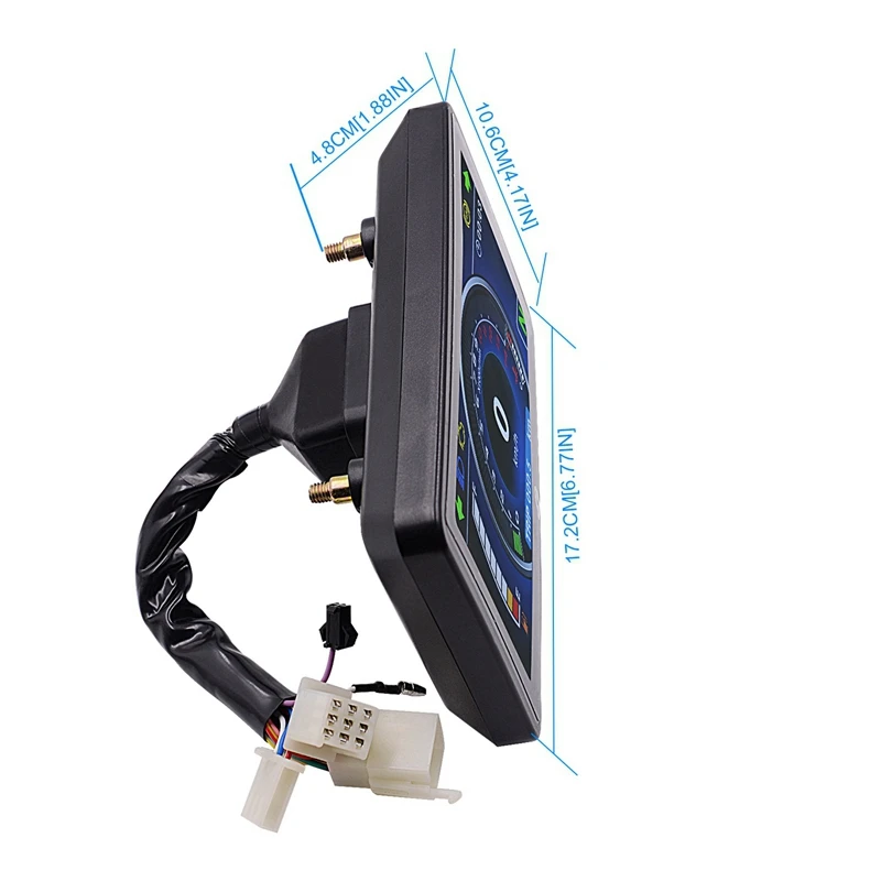 Универсальный мотоциклетный полноцветный ЖК-дисплей Многофункциональный инструментальный кластер сменный 12 в цифровой спидометр дисплей Instru