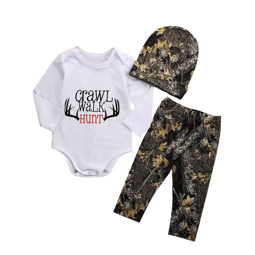 Baby Boy 3-Piece Leaf Print Outfit 1