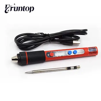 

New Portable USB Soldering Iron 5V 10W LCD Digital Adjustable Temperature Soldering Gun BAG Welding Rework Repair Tool