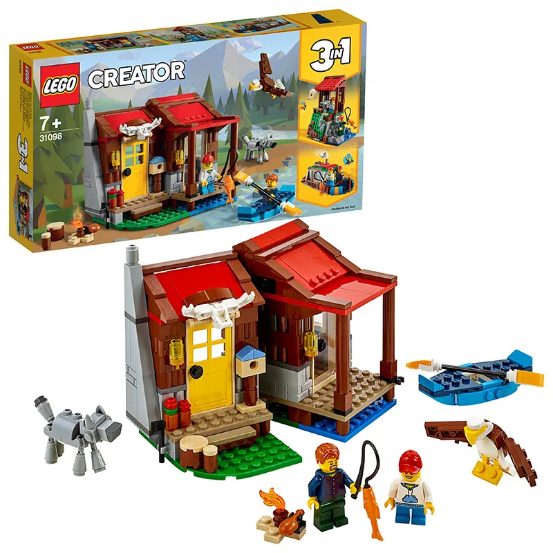 

July New Products Lego LEGO Creative Creator Series 31098 Landlocked Cabin Small Particles Building Blocks Toy