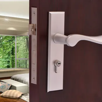 

F602 - D806 Alluminium Door Handle Lock Kit Lockset Hardware Knob Lever