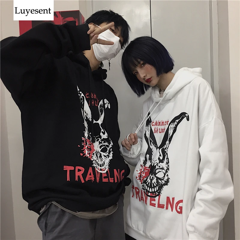 20 моделей черная белая крутая в стиле панк унисекс толстовка с капюшоном 2020 для