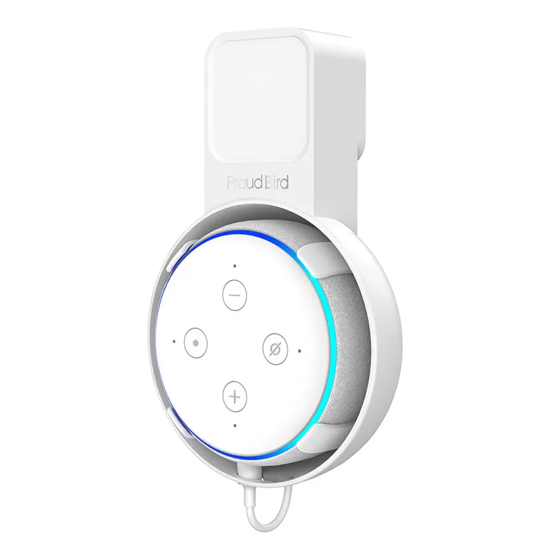 White GGMM розетка настенная Подставка-вешалка для Amazon Alexa Echo Dot 3rd Gen работает с Amazon Echo Dot 3, чехол-держатель для спальни - Цвет: White