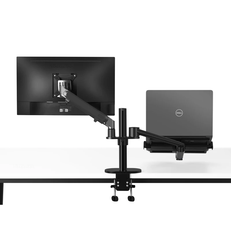 Altura de Alumínio Braço de Montagem em Movimento Titular + 12-17 Ajustável Desktop Braço Duplo 17-32 Polegada Monitor Portátil Suporte Completo Ol-3s - Imagem 5