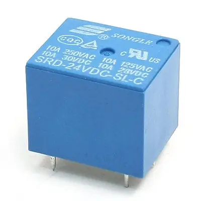 

SRD-24VDC-SL-C DC 24V Rating Coil SPDT PCB Miniature Power Relay Blue
