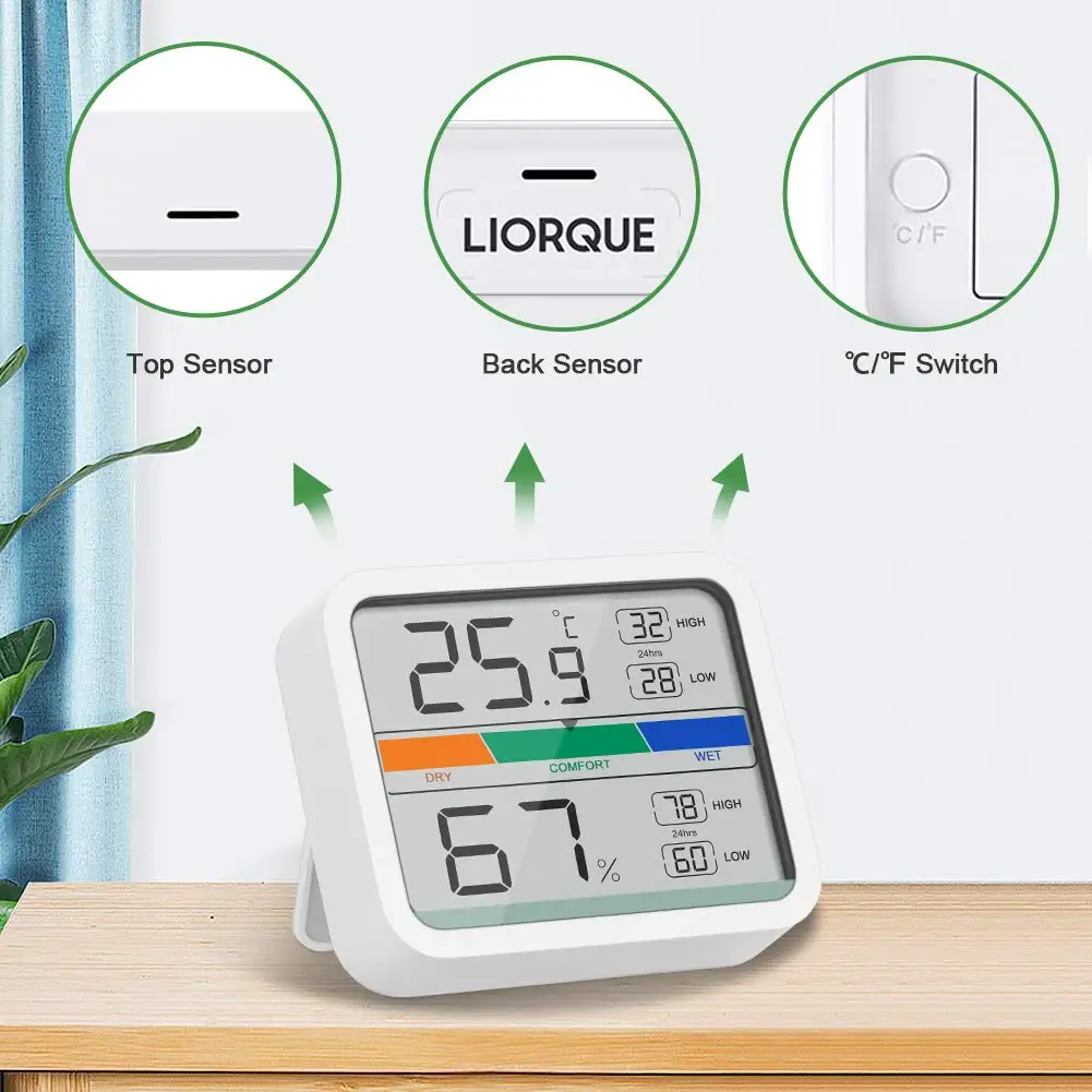 Digital Hygrometer Indoor Thermometer, Umedo Humidity Gauge with