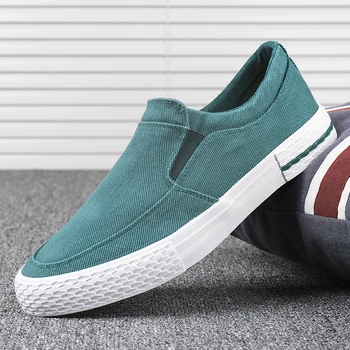 

Men Canvas Shoes Black Sneakers Casual Loafers Mocassim Male shoes Slip On Flats Summer Mens Trainers zapatos de hombre