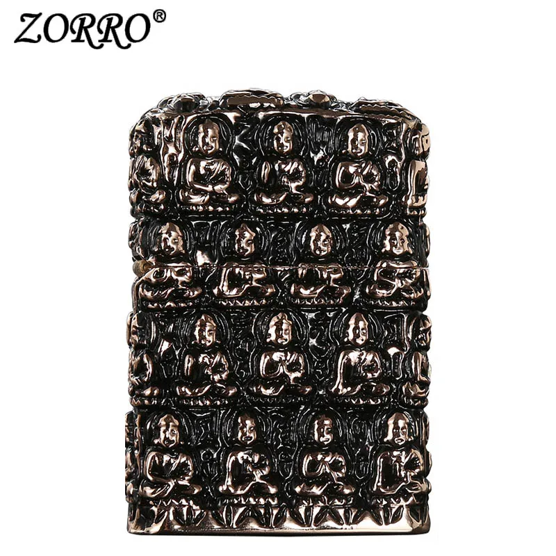 Rose Gold Kerosene lighters customize the Buddha Chao Zong creative wind proof limit men's lighter retro birthday boyfriend - Цвет: Rose Gold