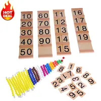 Montessori Kids Toy Baby decimal base Bank Game Set Maths Training for Early Learning Educational Preschool Brinquedos  MAY17_35 1
