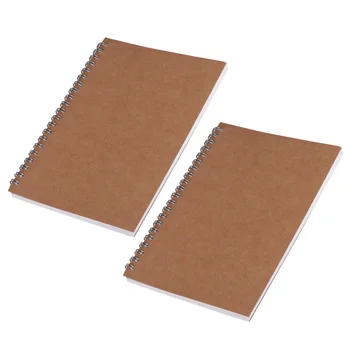

2pcs Student Daily Planner Efficiency Agenda Schedule Notebooks Diary Stationery (Leather)