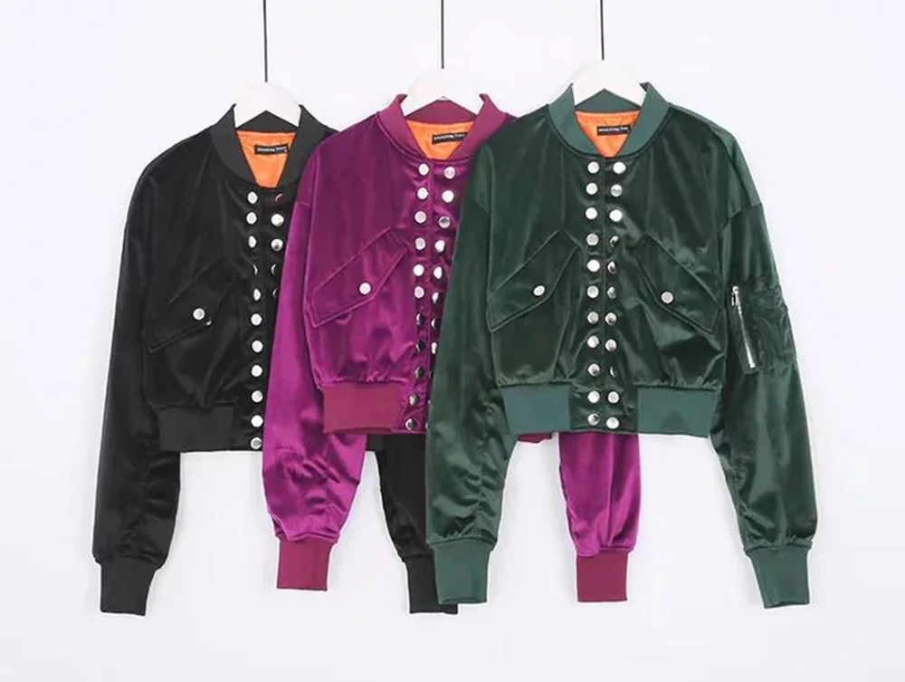 Chaqueta mujer короткая куртка женская черная бархатная куртка Осенняя классная модная одежда уличная bomner куртки manteau femme