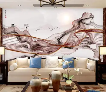 

CJSIR Custom Wallpaper Abstract Lines Landscape Murals TV Background Wall Home Decor Living Room Bedroom Murals 3d Wallpaper