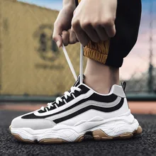 Мужская обувь; сезон осень; модная обувь для подиума в стиле ретро; Новинка года; стильная повседневная спортивная обувь для папы; обувь в Корейском стиле с толстой подошвой