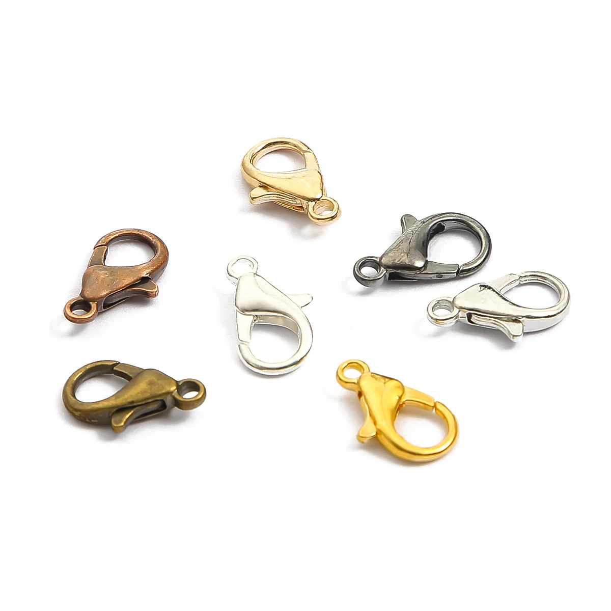 stainless steel jewelry components 10Pcs Gold 10 12 14 16 18 21mm Alloy Lobster Clasp Hooks Fashion Jewelry Findings Connector for Necklace Bracelet Chain DIY jewelry components wholesale