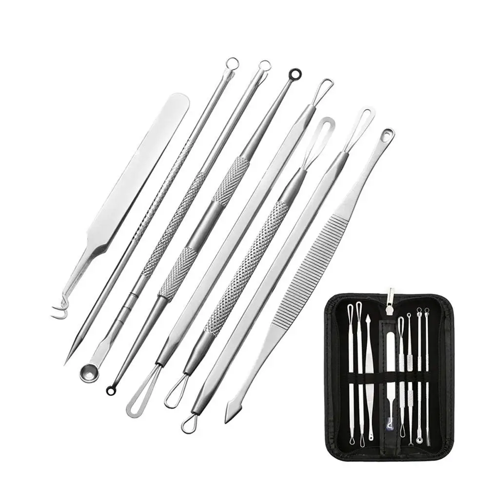 

8Pcs/Set Blackhead Acne Pimple Blemish Remover Tweezers Clip Face Cleaner Tool